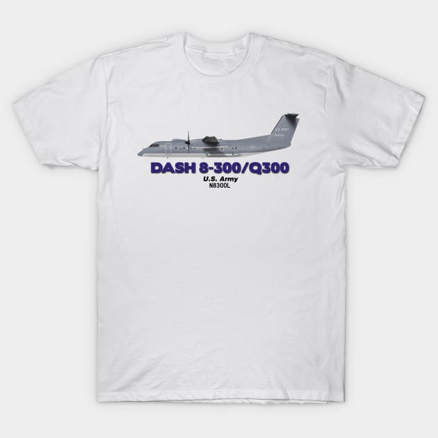 DeHavilland Canada Dash 8-300/Q300 - U,S, Army T-Shirt by TheArtofFlying